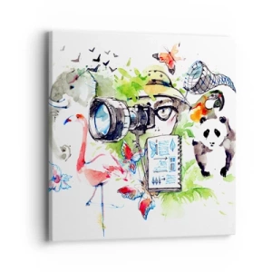 Canvastavla - Bild på duk - I resenärens objektiv - 40x40 cm