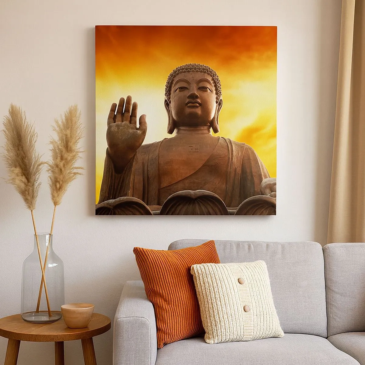 Canvastavla - Bild på duk - Ljuslugnet - 30x30 cm