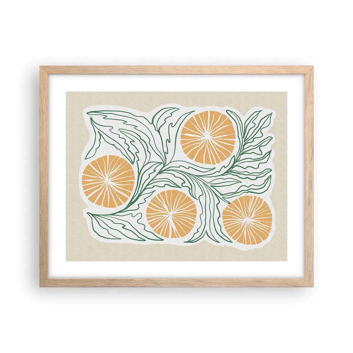 Affisch i ram av ljusek - Etniskt med en touch av abstraktion - 50x40 cm