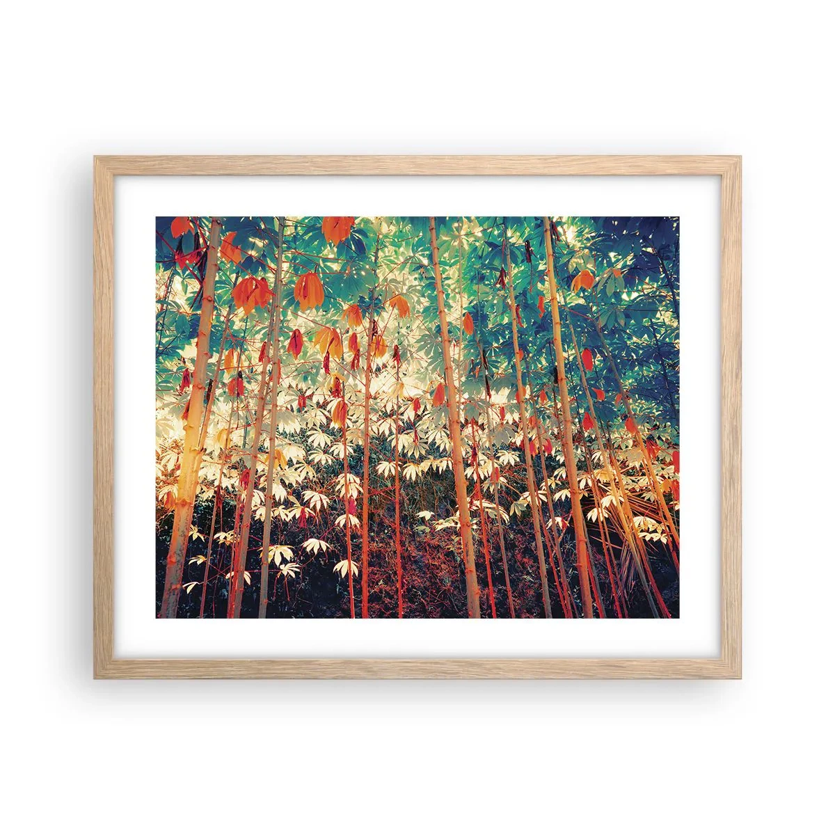 Affisch i ram av ljusek - Lövbladens hemlighetsfulla liv - 50x40 cm