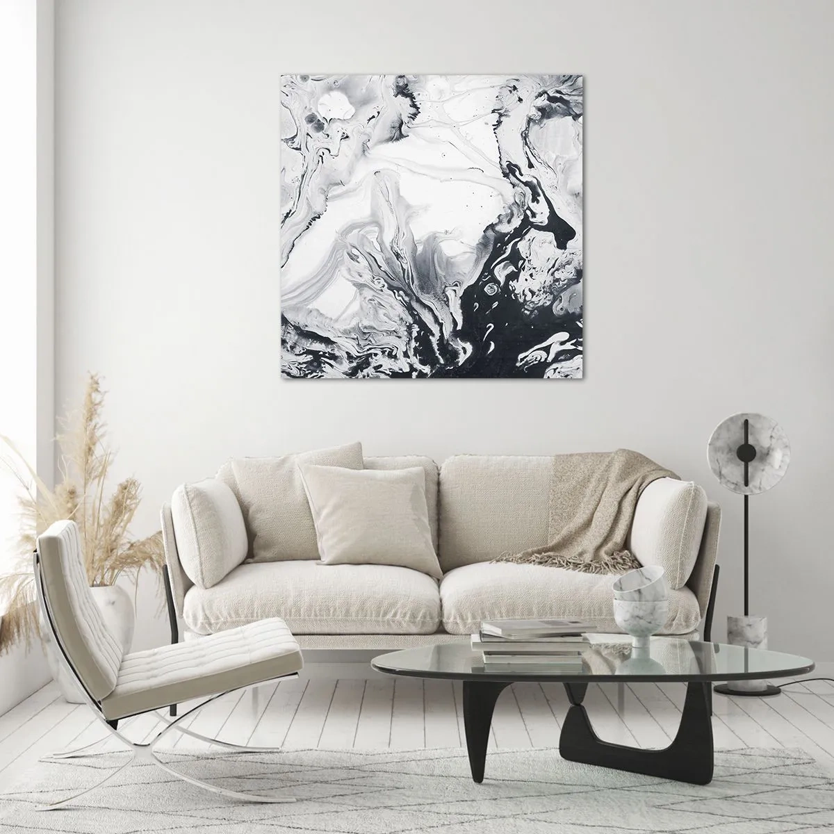 Glastavla - Bild på glas - Jordens inre - 40x40 cm