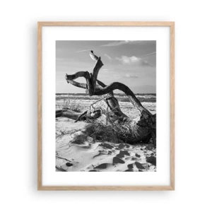 Affisch i ram av ljusek - Havets skulptur - 40x50 cm