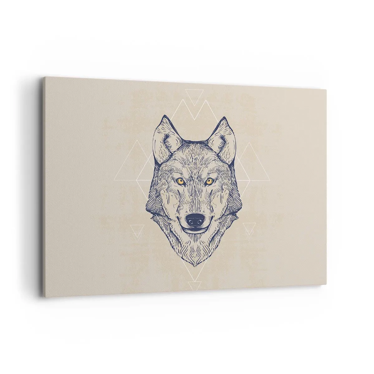 Canvastavla - Bild på duk - Alfa med genomborrande blick - 100x70 cm