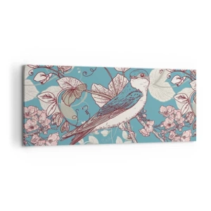 Canvastavla - Bild på duk - Japansk svala - 100x40 cm