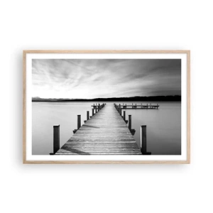 Affisch i ram av ljusek - Vattnet - lugnet - 91x61 cm