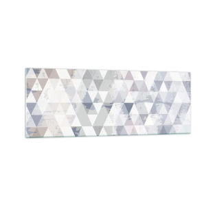 Glastavla - Bild på glas - Trianglar - 140x50 cm