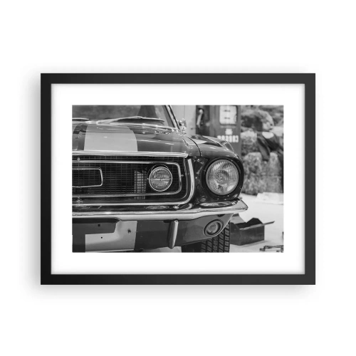 Affisch i svart ram - Kör hårt - 40x30 cm