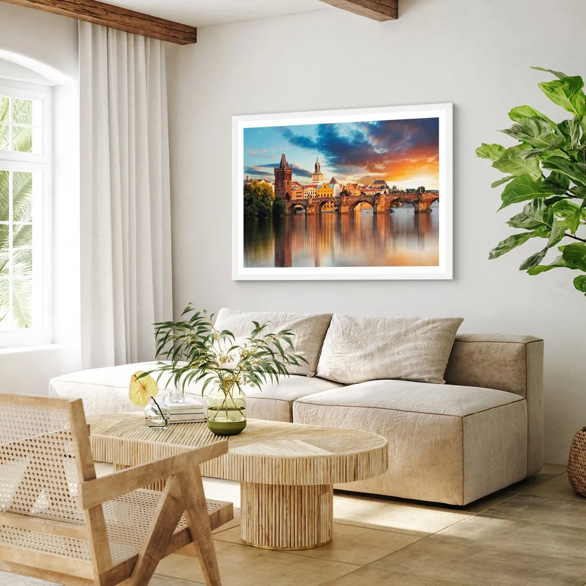 Affisch i vit ram - Vacker sedan århundraden - 70x50 cm