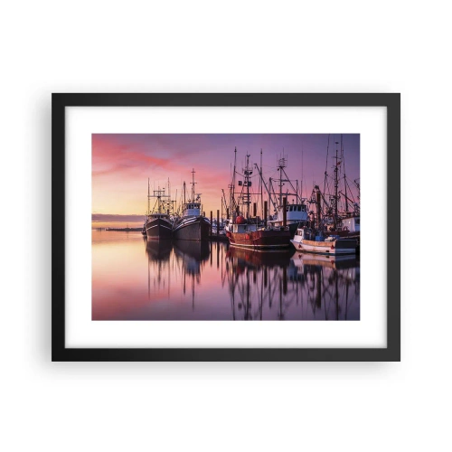 Affisch i svart ram - Inför nästa dag - 40x30 cm