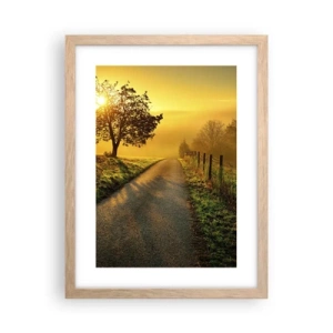 Affisch i ram av ljusek - Honungfärgad eftermiddag - 30x40 cm