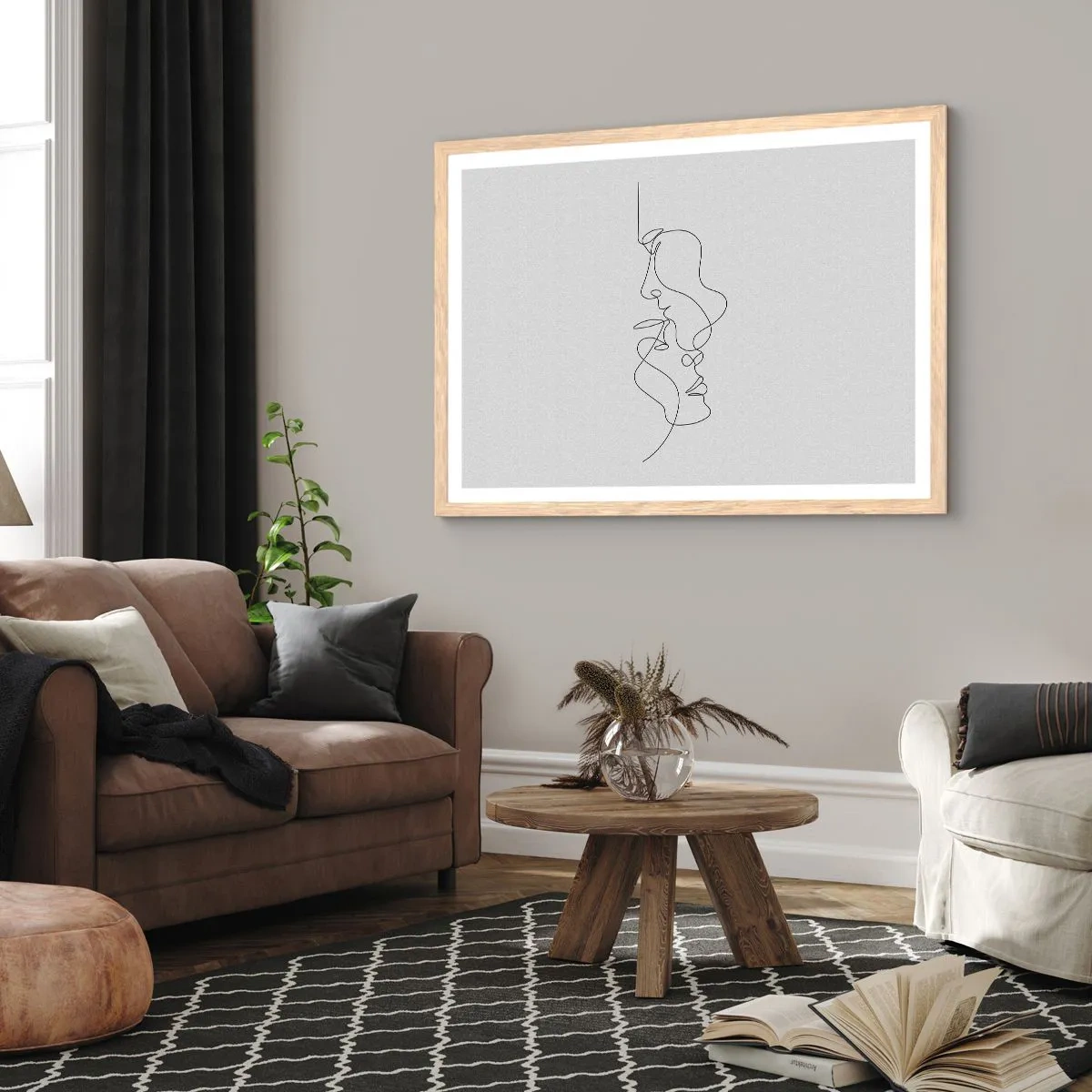 Affisch i ram av ljusek - Sentimentala lustens glöd - 70x50 cm
