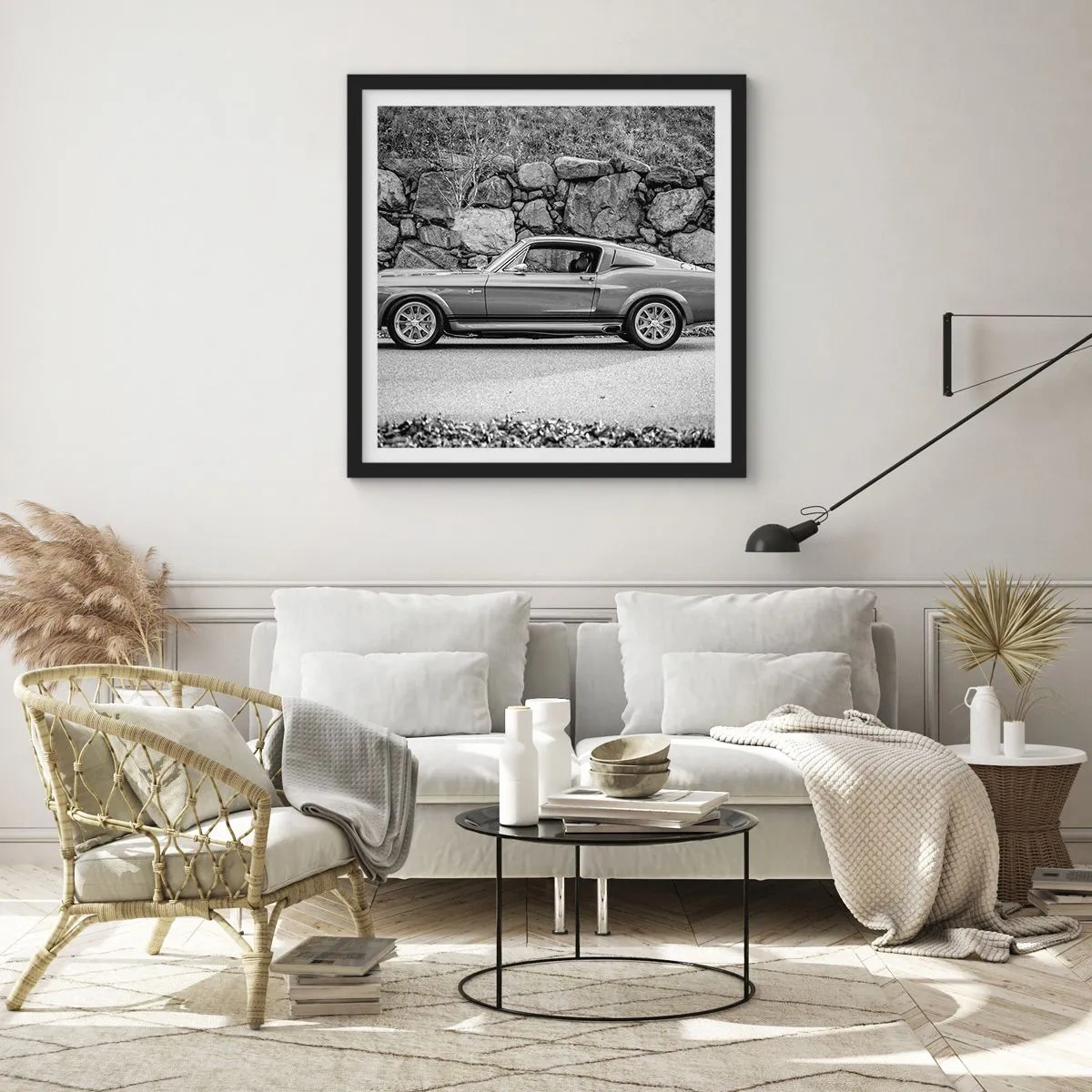 Affisch i svart ram - Legend från 60-talet - 60x60 cm