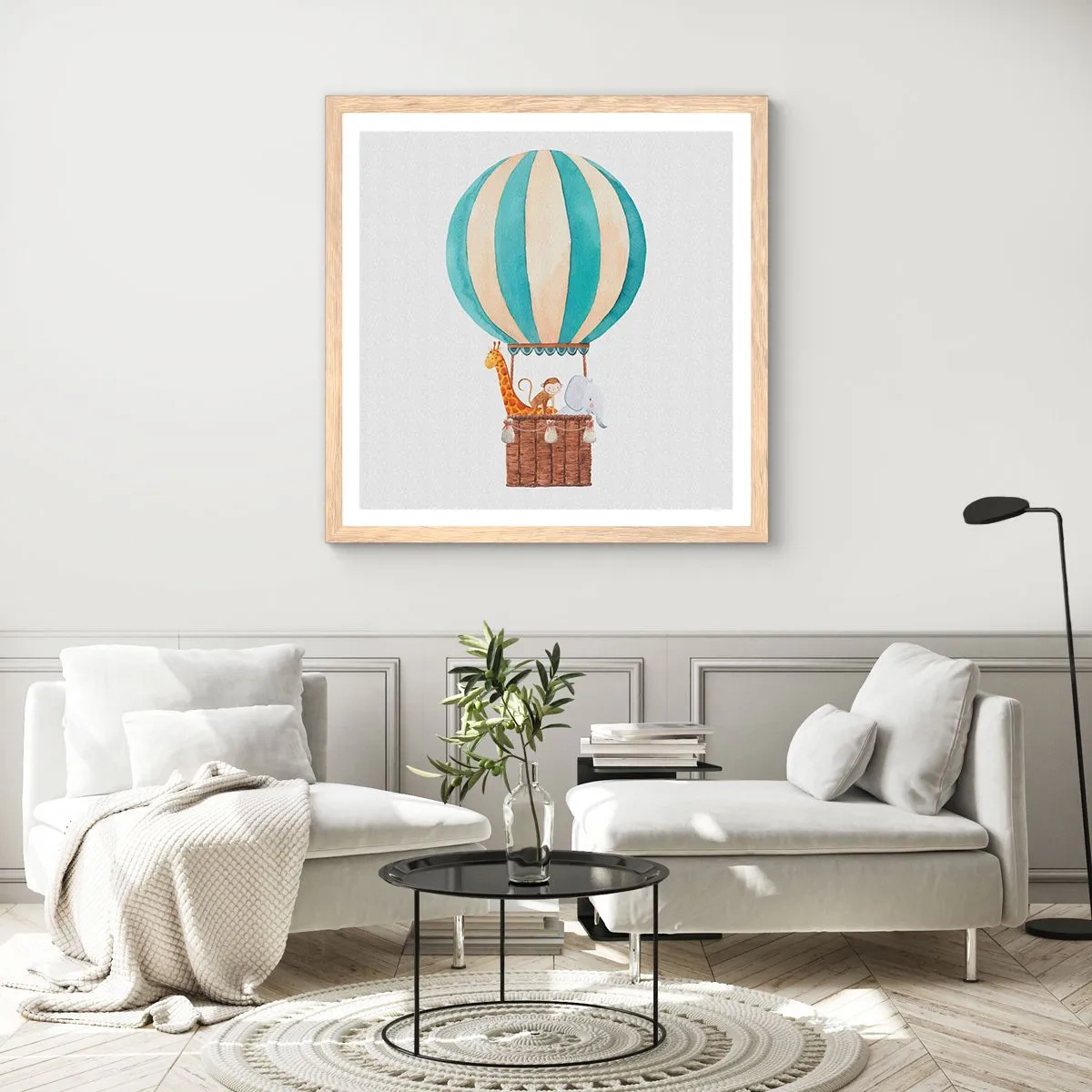 Affisch i ram av ljusek - Fantastisk resa - 40x40 cm