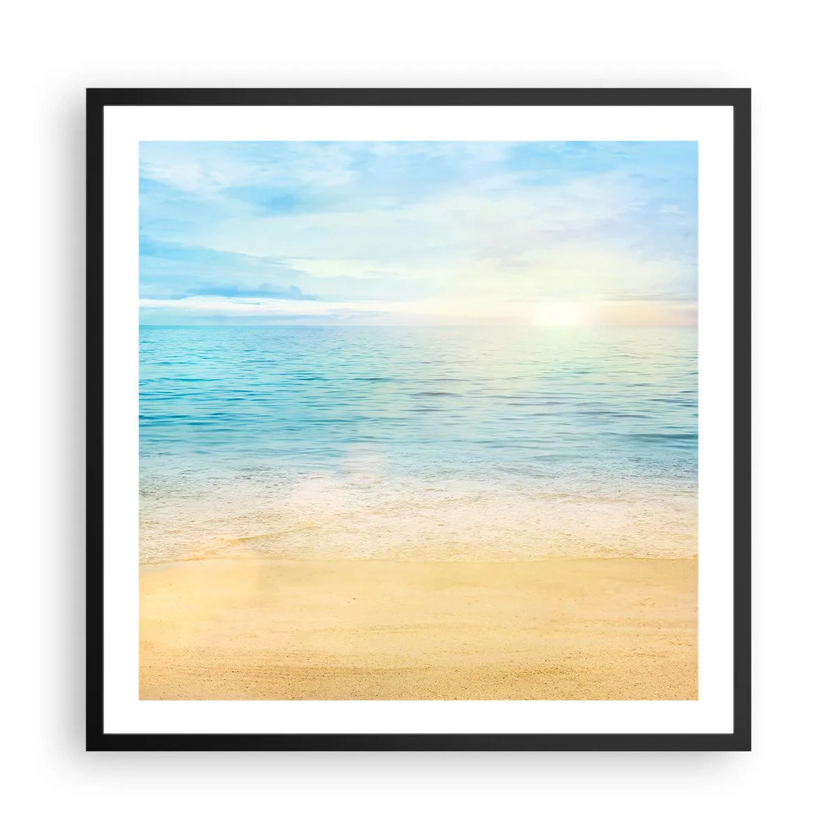 Affisch i svart ram - Det stora blåa - 60x60 cm