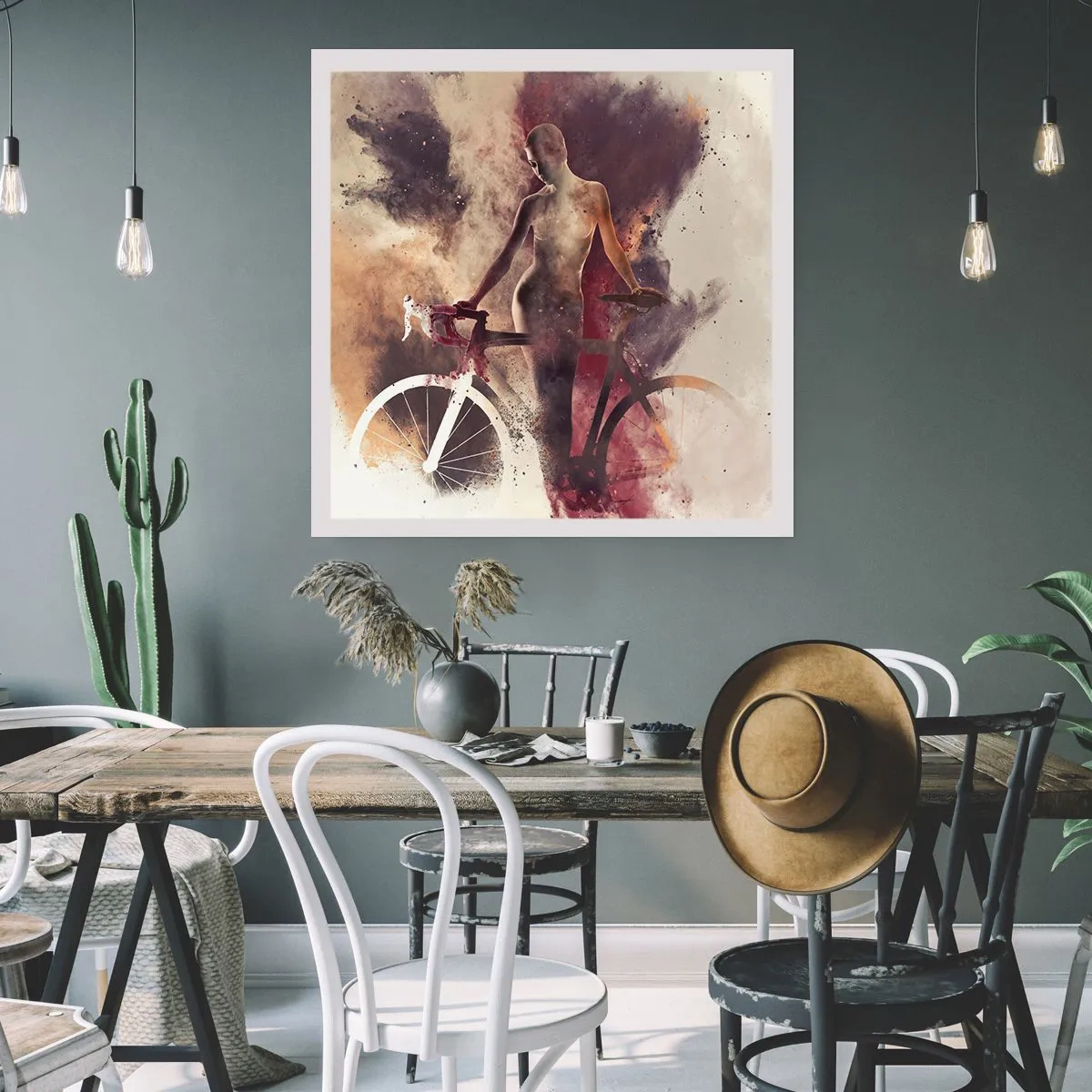 Affisch - Cyklelsjäl i marmorform - 50x50 cm