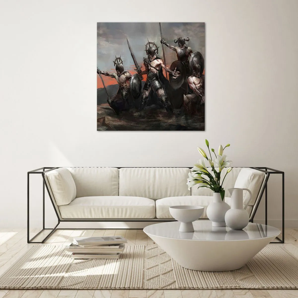 Glastavla - Bild på glas - Med eller på skölden - 50x50 cm