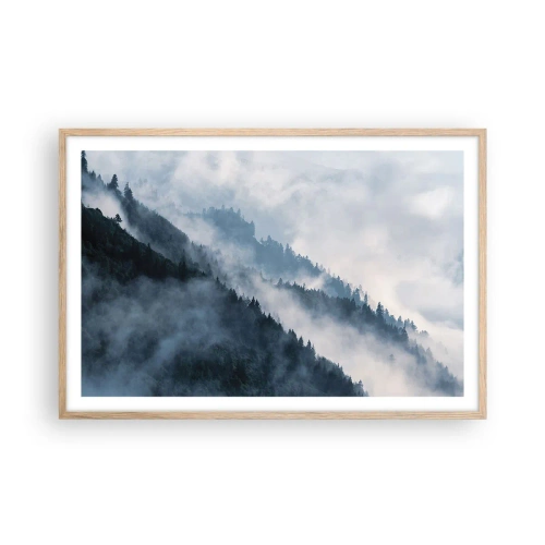 Affisch i ram av ljusek - Fjällens mystik - 91x61 cm