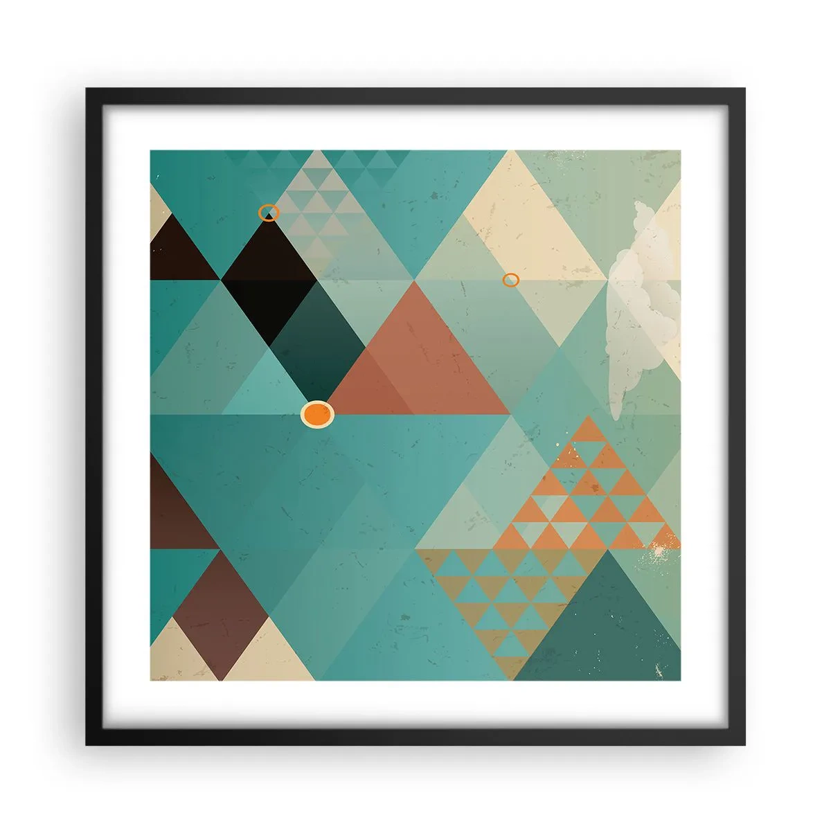 Affisch i svart ram - Mångfaldens enighet, enighetens mångfald - 50x50 cm