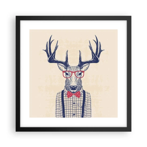 Affisch i svart ram - Rolig extravagans - 40x40 cm