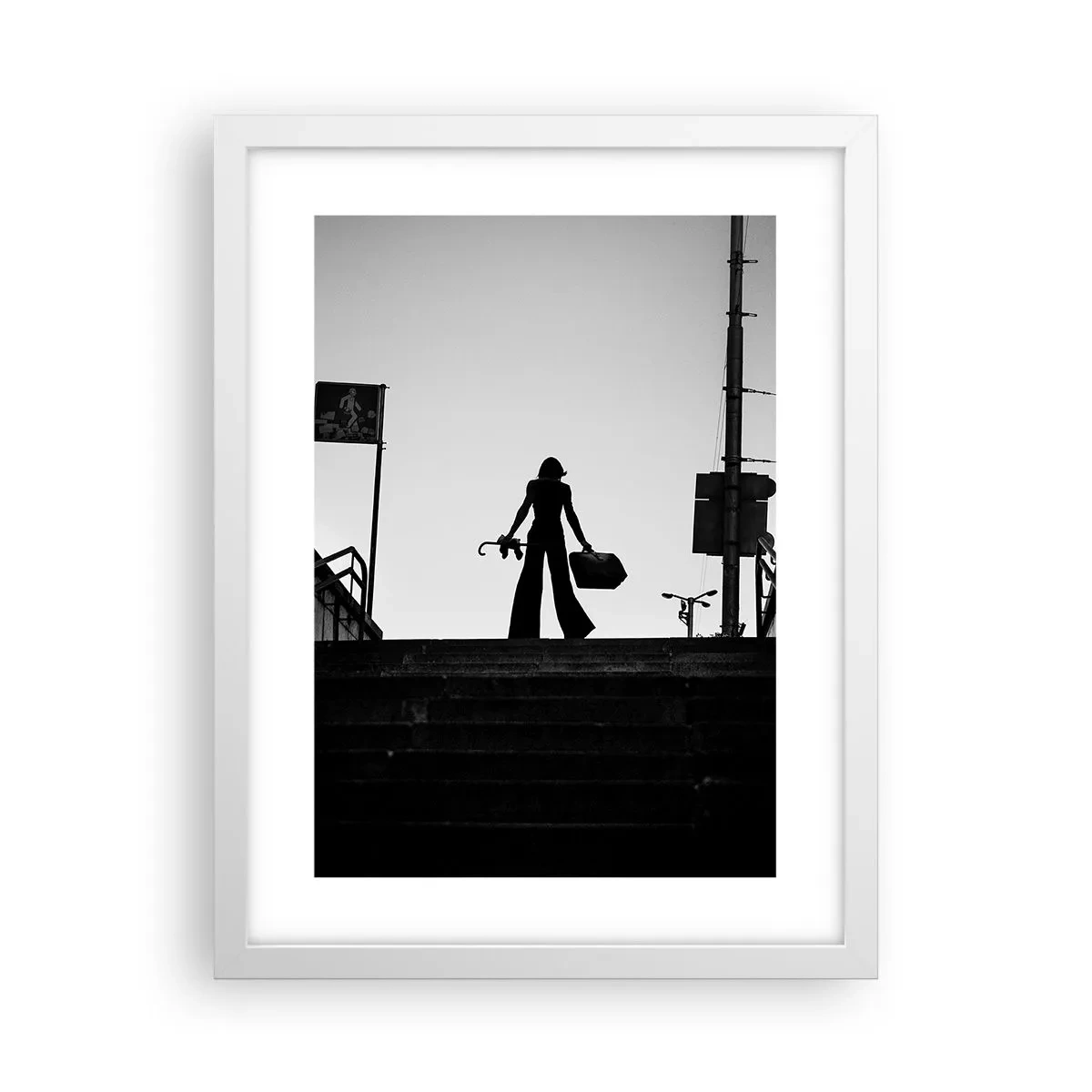 Affisch i vit ram - Stadsvandring - 30x40 cm