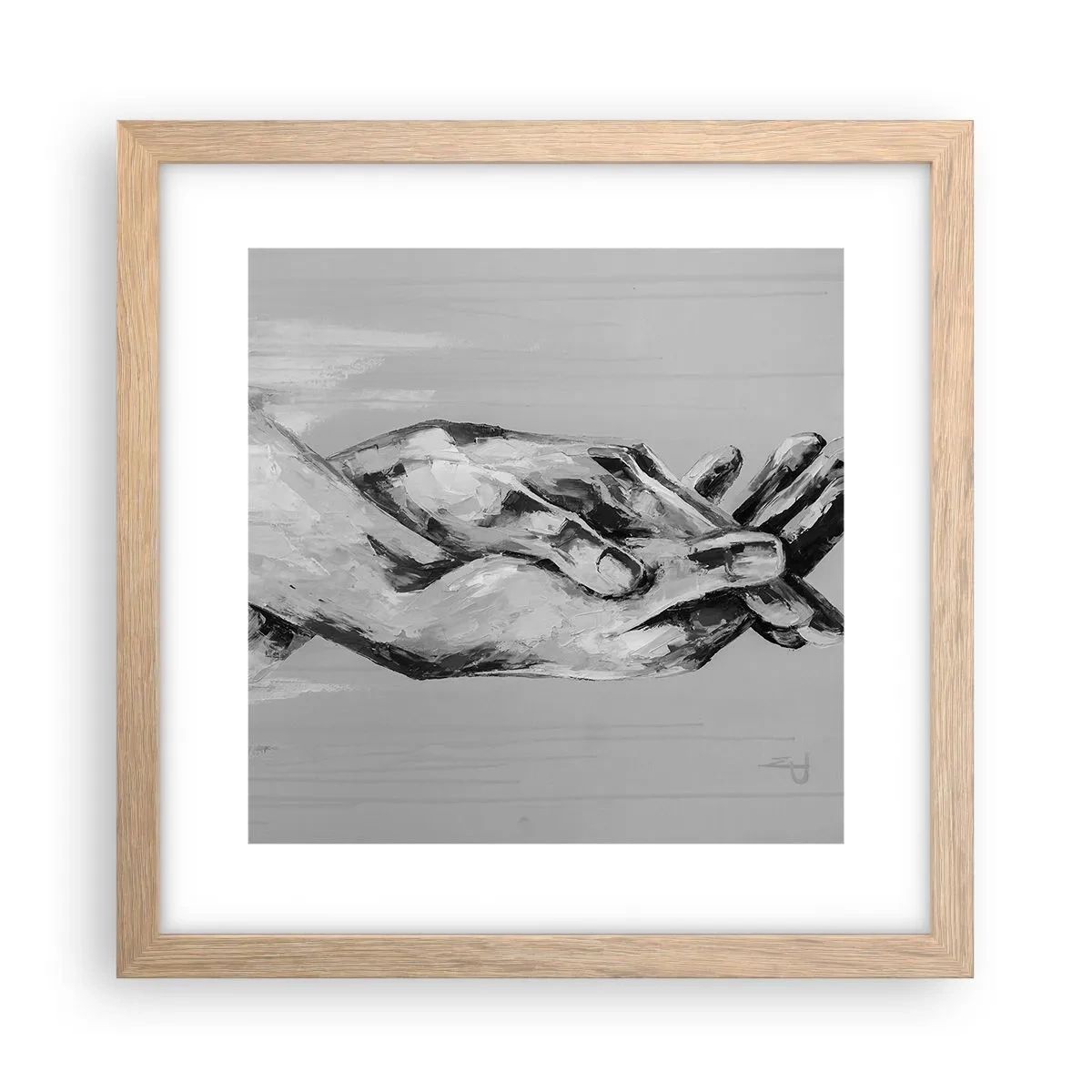 Affisch i ram av ljusek - Början... - 30x30 cm