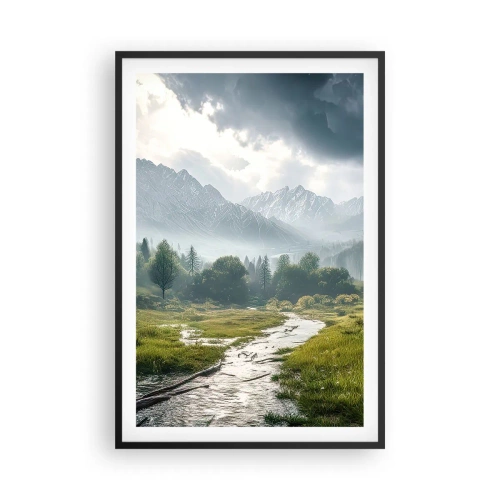 Affisch i svart ram - Fram och tillbaka - 61x91 cm