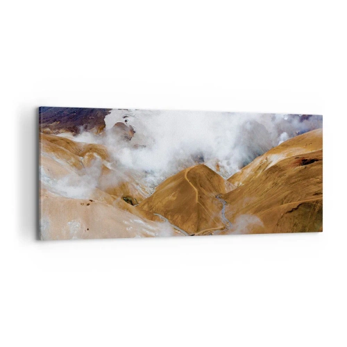 Canvastavla - Bild på duk - Islands råa skönhet - 100x40 cm