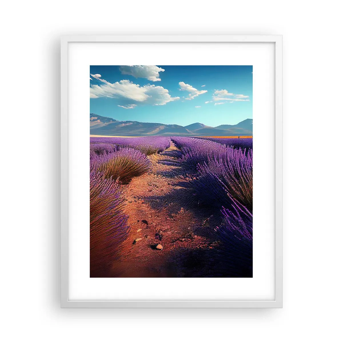 Affisch i vit ram - Doftande fält - 40x50 cm