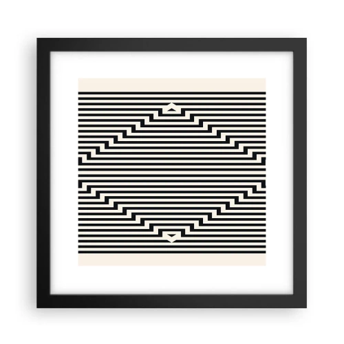 Affisch i svart ram - Geometrisk illusion - 30x30 cm