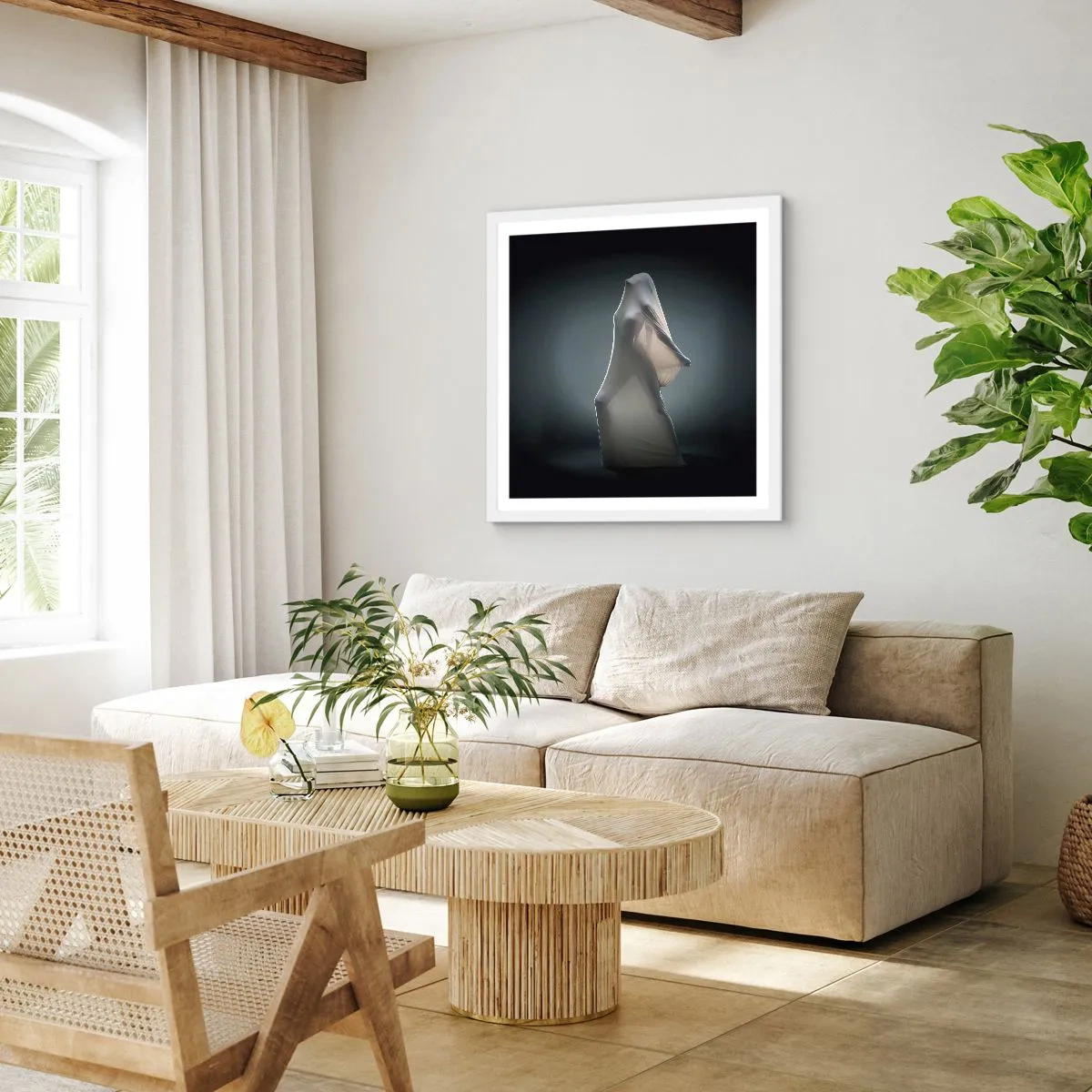 Affisch i vit ram - Dolda drömmar - 60x60 cm