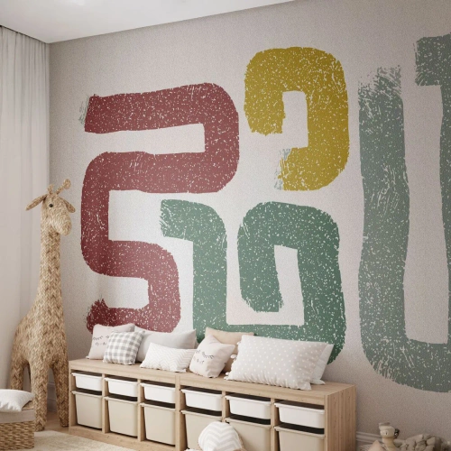 Självhäftande Fototapet Deluxe Sticker - På ett okänt språk - Bit, Minimalism, Rullar runt - 100x70 cm