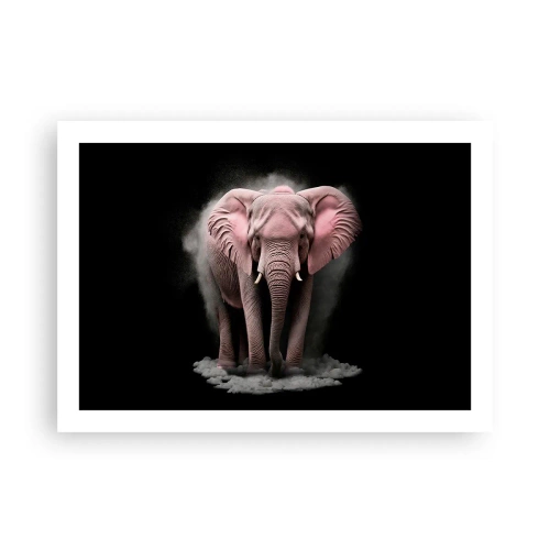 Affisch - Tänk inte på en rosa elefant! - 70x50 cm