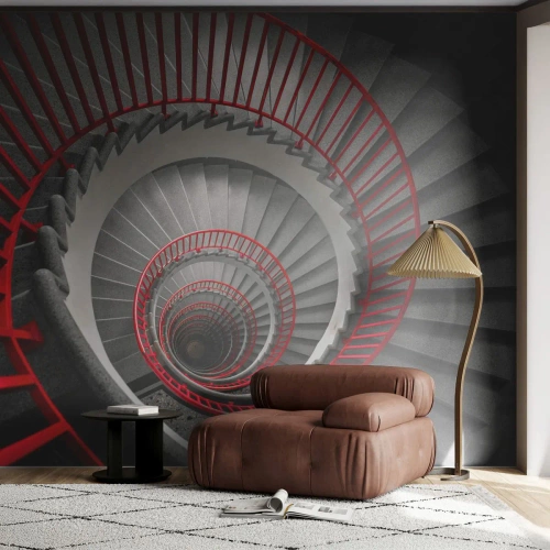 Fototapet Premium Canvas - Arkitektoniska spel - Arkitektur, Trappa, Industriell - 400x280 cm