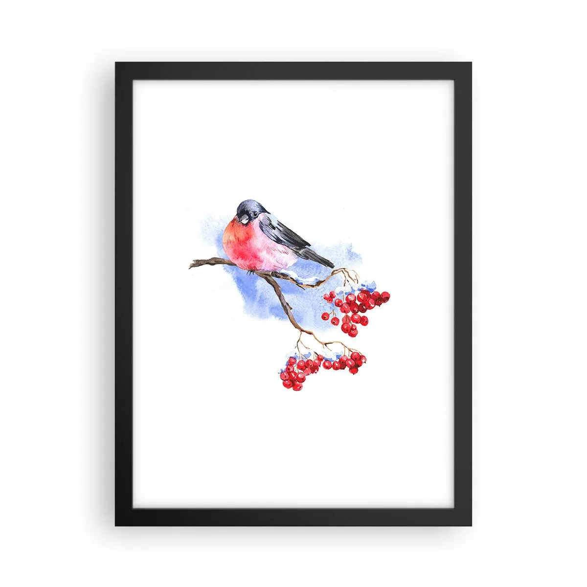 Affisch i svart ram - Vinter i färger - 30x40 cm