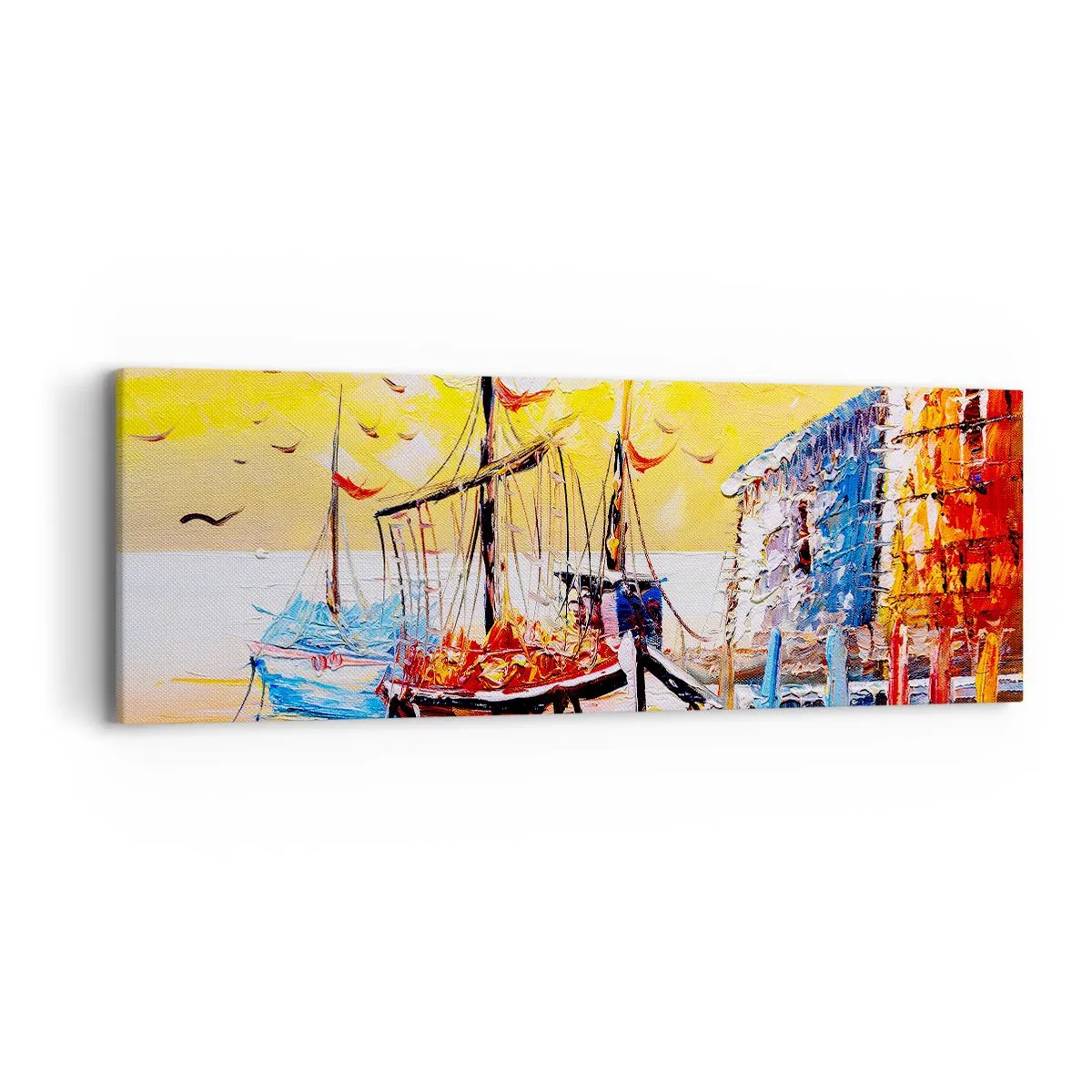Canvastavla - Bild på duk - Lycklig återresa - 90x30 cm