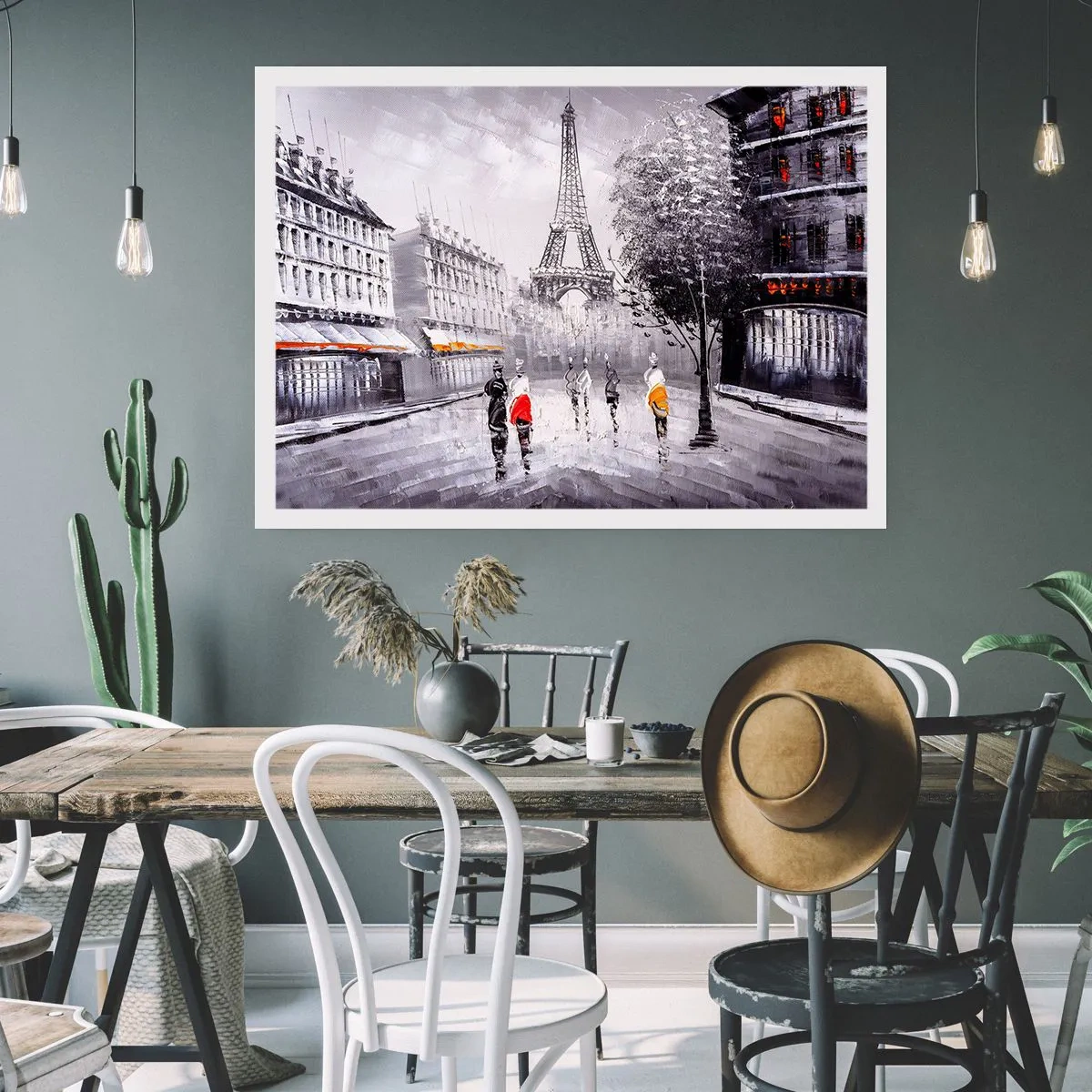 Affisch - Promenad i Paris - 70x50 cm