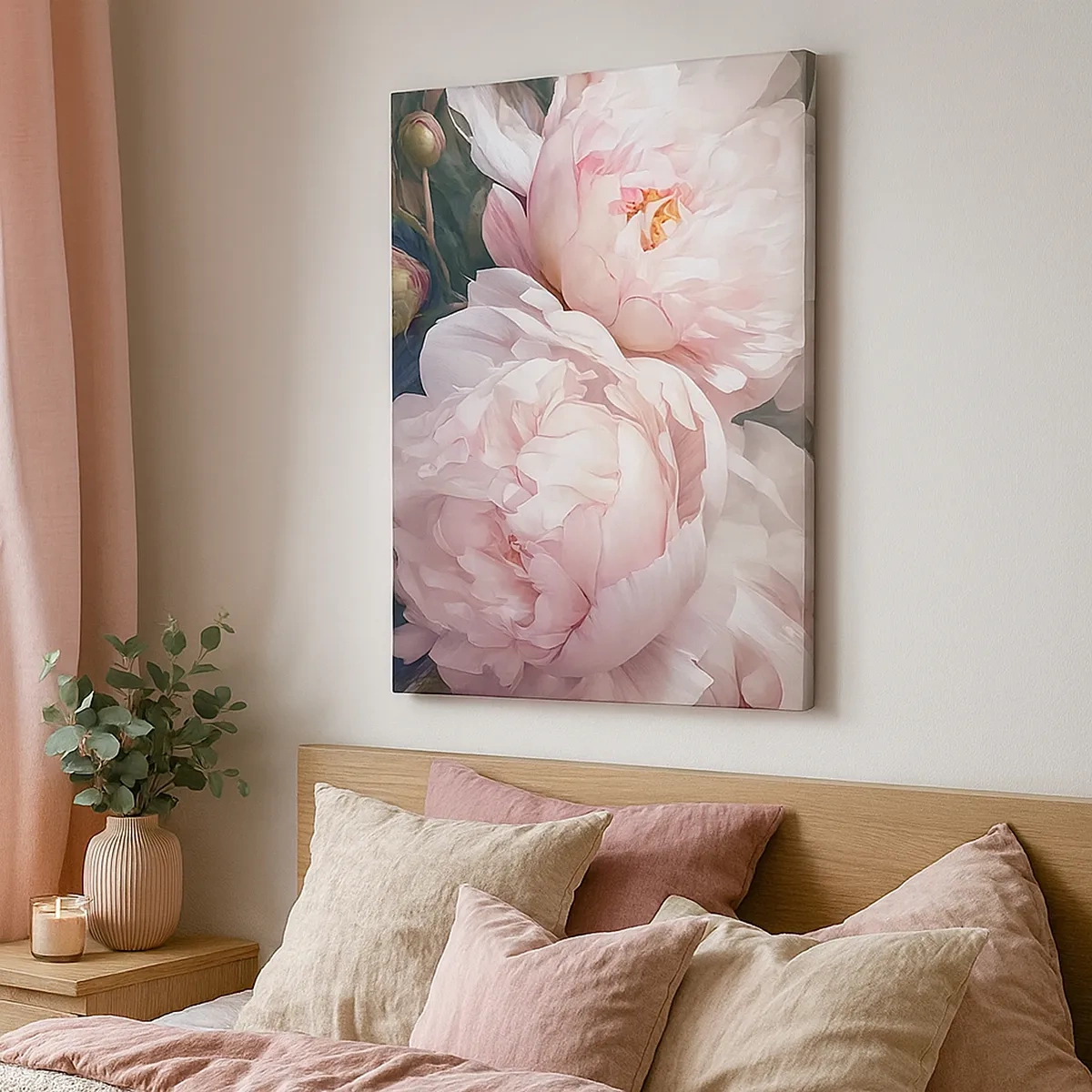 Canvastavla - Bild på duk - Fast i blomning - 50x70 cm