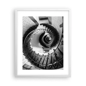 Affisch i vit ram - Högre och högre - 40x50 cm