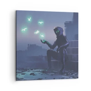 Canvastavla - Bild på duk - Livet kommer tillbaka - 60x60 cm