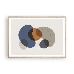 Affisch i ram av ljusek - Färgernas droppar - 100x70 cm