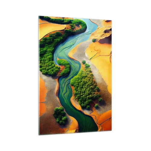 Glastavla - Bild på glas - Livgivande flod - 70x100 cm