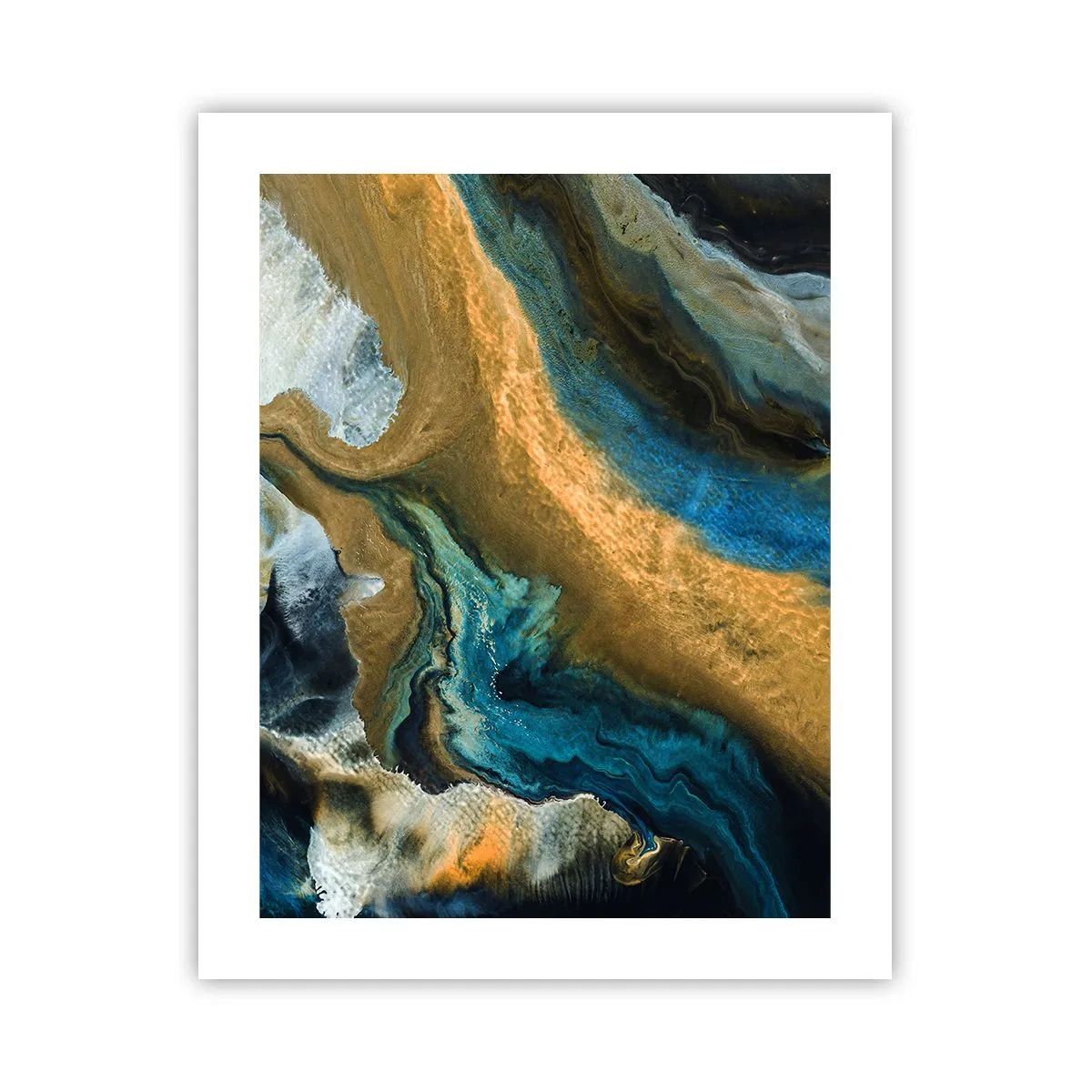 Affisch - Blå – gul – ömsesidiga influenser - 40x50 cm