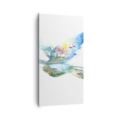 Canvastavla - Bild på duk - På naturens vingar - 65x120 cm