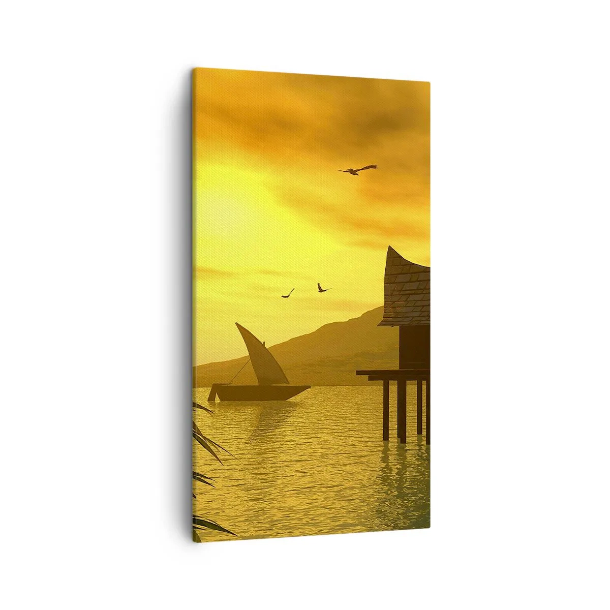 Canvastavla - Bild på duk - Efterlängtad ro - 45x80 cm