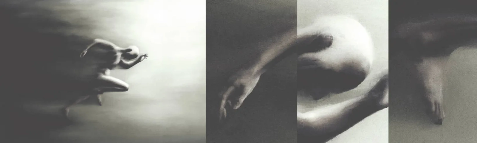 Fototapet Prov Standard Eco - Omöjlig att stoppa - Sport, Löpning, Mörker - 100x30 cm