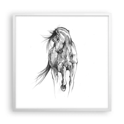 Affisch i vit ram - Elegant trav - 60x60 cm