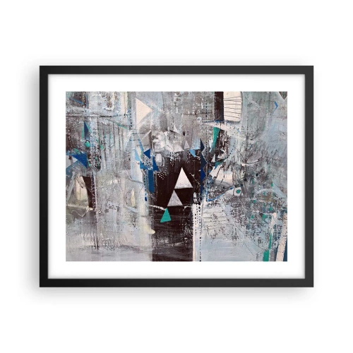 Affisch i svart ram - Trianglarnas överordnade ordning - 50x40 cm