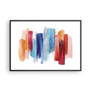 Affisch i svart ram - Upp och ner  - 100x70 cm