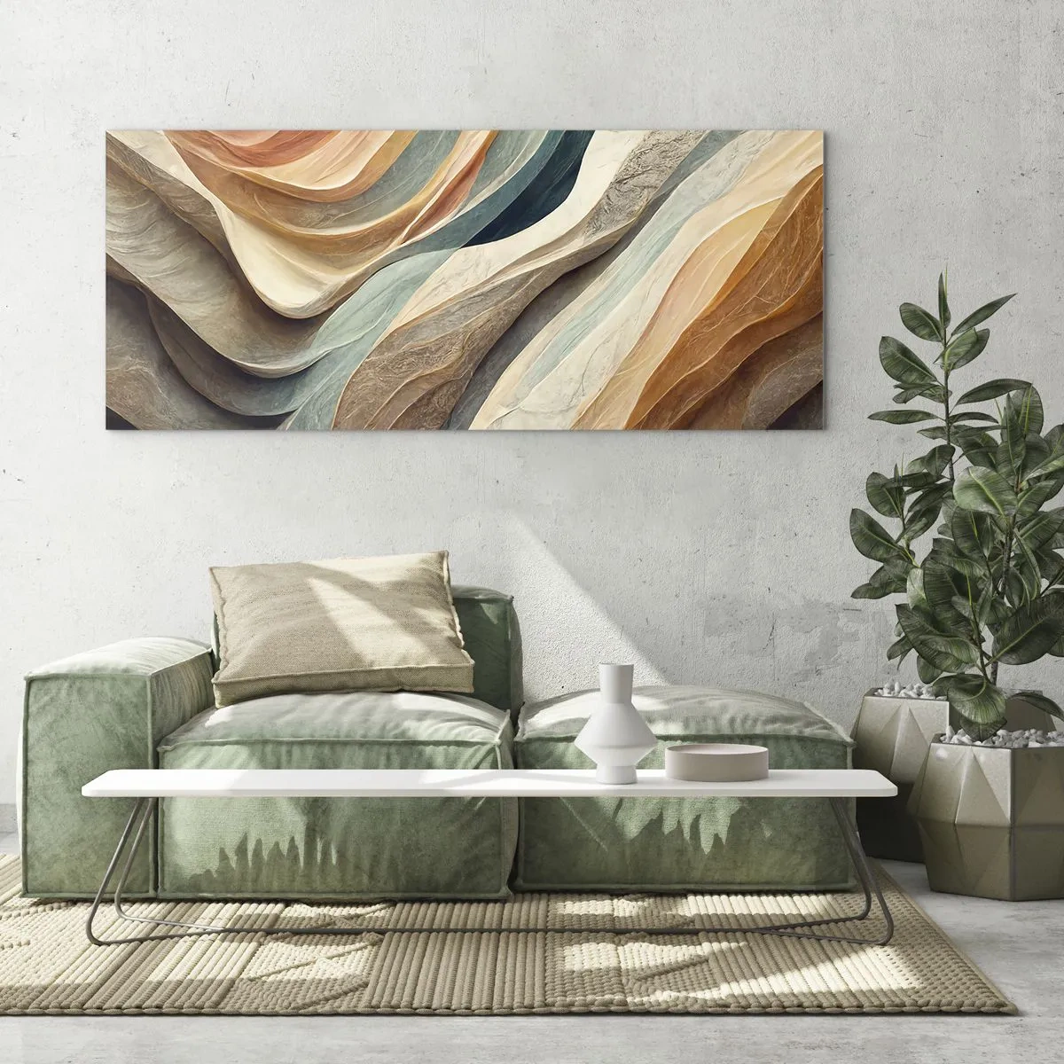 Glastavla - Bild på glas - Ögonblick före förändring - 100x40 cm