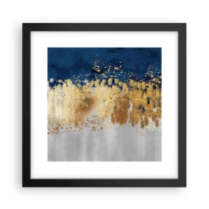 Affisch i svart ram - Modern komposition med blixt - 30x30 cm